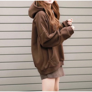 Áo hoodie nỉ dài tay trơn nam nữ 🍒FREESHIP🍒 áo đông xuân dáng rộng unisex đen trắng hồng xanh
