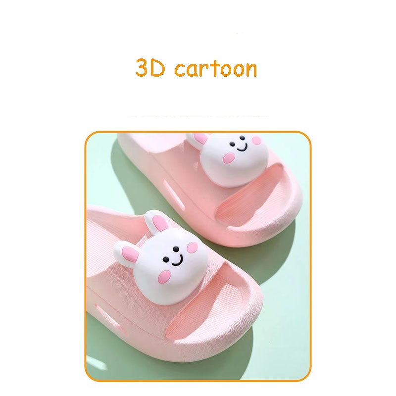 Dép Đi Biển Chống Trượt Họa Tiết Hoạt Hình 3D Dễ Thương Cho Bé