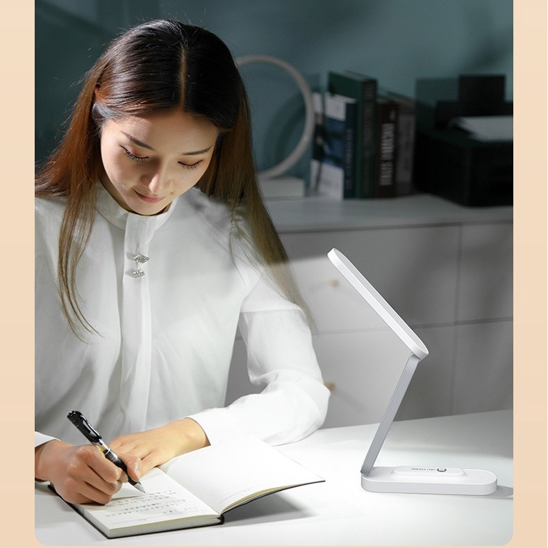 Đèn Học Để Bàn Tích Điện Gấp Gọn Di Chuyển Tiện Lợi 3 Chế Độ Sáng, Đèn LED Chống Cận Đọc Sách, Làm Việc Bảo Vệ Mắt