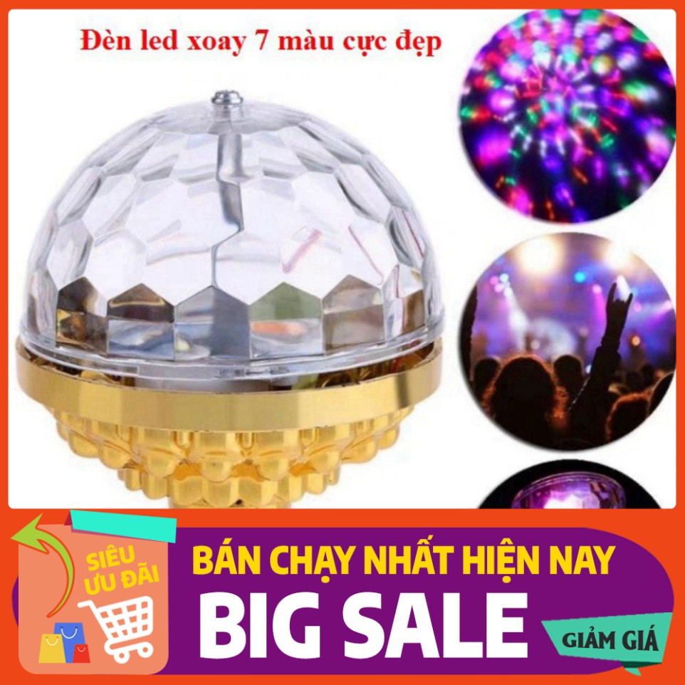 [FREE SHIP] Đèn LED Vũ Trường Xoay 7 Màu Cảm Ứng Nhạc Bx Electronics