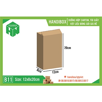 Hộp carton đóng hàng 20x12x8cm - B13