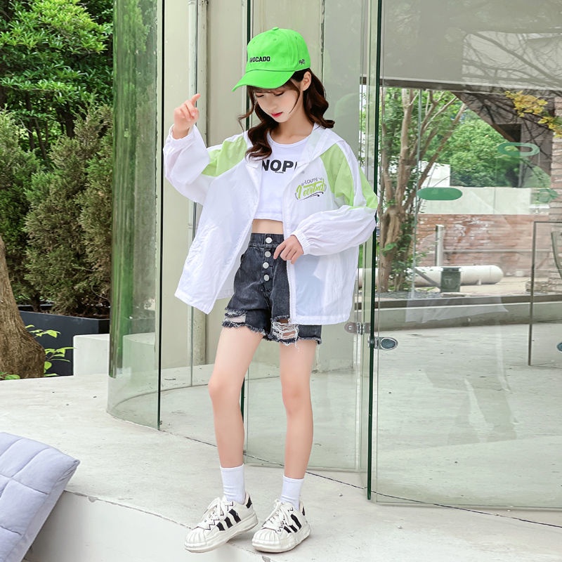 Mới Áo Khoác Cardigan Chống Nắng Thoáng Khí Trọng Lượng Nhẹ Dành Cho Bé Gái