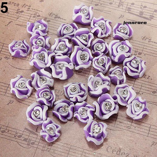 [Hàng mới về] Bộ 20 viên hoa hồng đính đá 3D trang trí móng tay