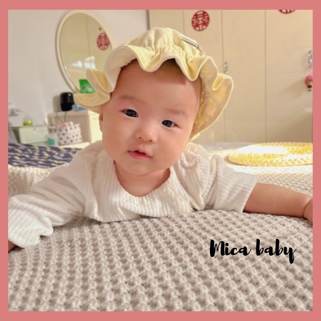 Mũ tai bèo vải xô muslin siêu đáng yêu cho bé Mica Baby MH139