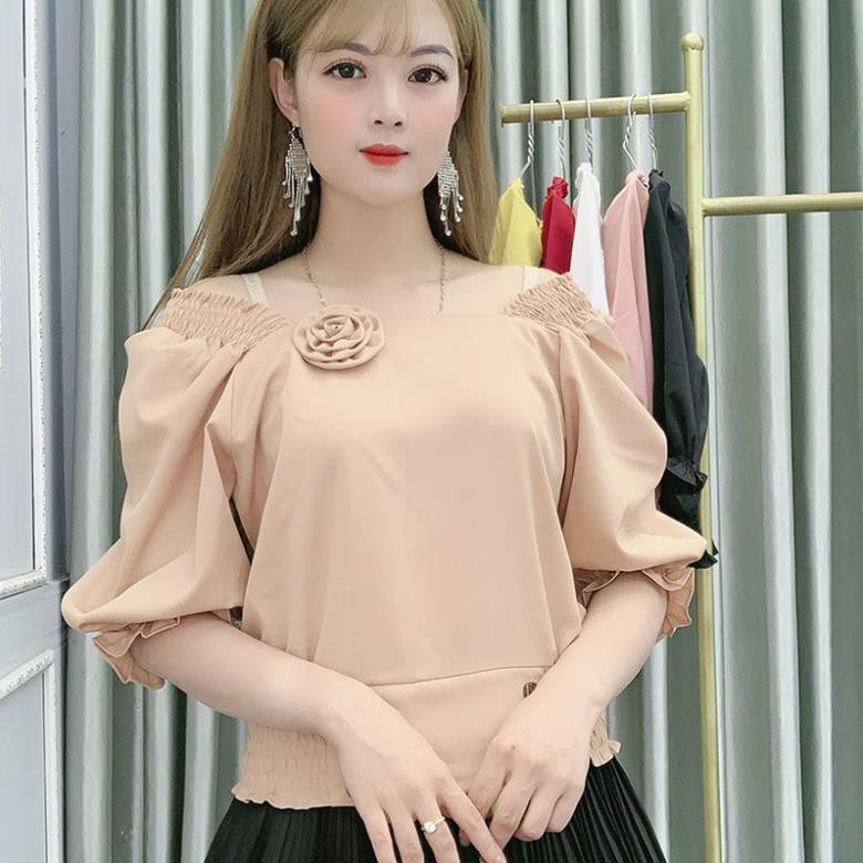 Áo Sơ Mi Nữ Kiểu Lụa Công Sở - 6 màu: (Trắng, Vàng, Đen, Be, Hồng, Đỏ) - AO58  - Hanlly Fashion Thời Trang Nữ