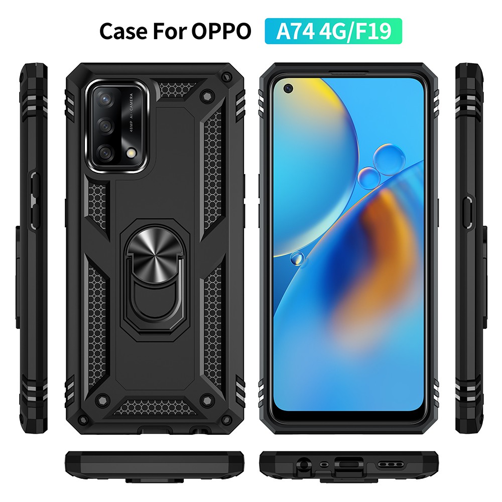 Ốp lưng Oppo A95 A74 🔥𝐅𝐑𝐄𝐄𝐒𝐇𝐈𝐏🔥 Ốp chống sốc 2 lớp kèm nhẫn iring làm giá đỡ cho Oppo A74 A95 4G
