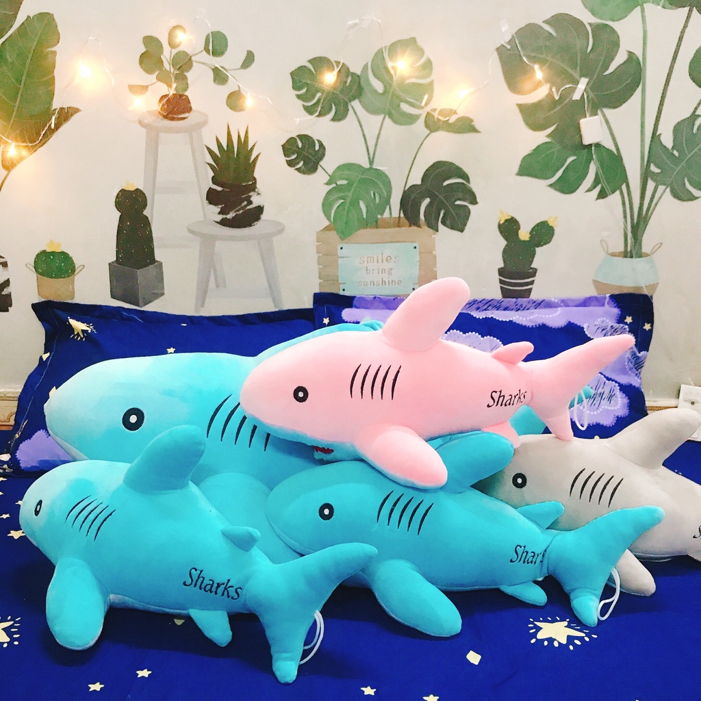 Thú nhồi bông Cá mập bông Baby Shark 78cm- Gấu bông hình thú cá mập xịn mịn cao cấp