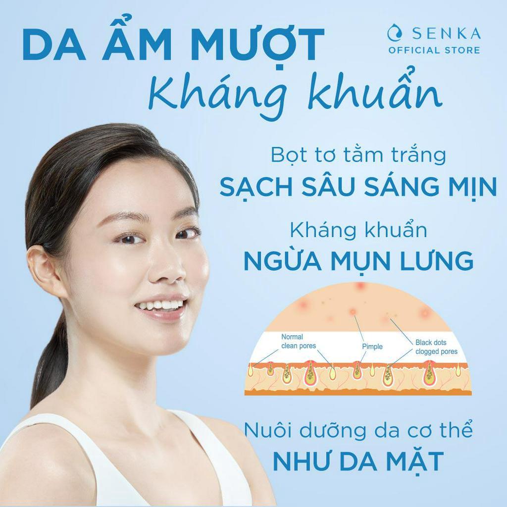 Sữa tắm Dưỡng Ẩm Tạo Bọt Senka Perfect Bubble 500ml - Sữa tắm tạo bọt Kháng Khuẩn NGĂN MỤN