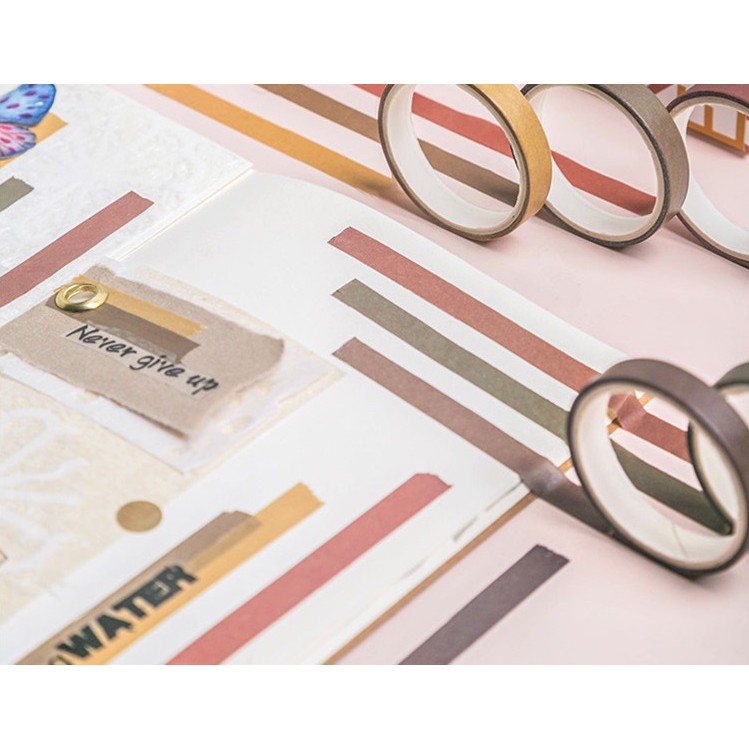 Washi tape set 7 cuộn nhiều chủ đề - Băng keo trang trí