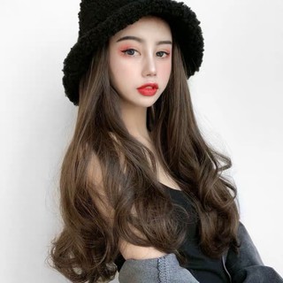 Tóc giả mũ❤️freeship 50k❤️ tóc mũ vành lông xoăn