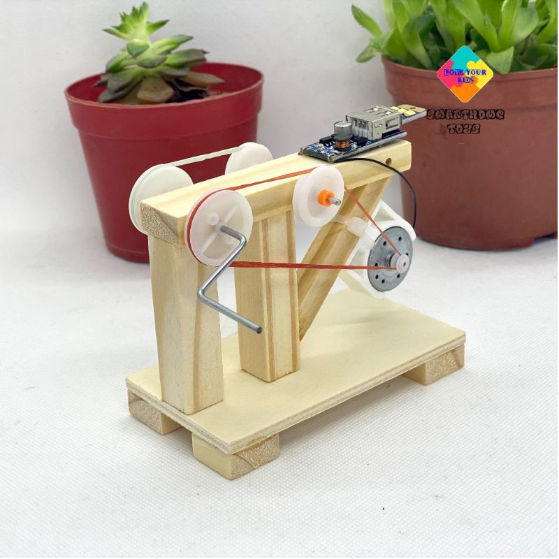 Đồ Chơi Lắp Ráp Cho Bé – Đồ Chơi Gỗ Thông Minh,  Máy Phát Điện Mini Bằng Gỗ Sáng Tạo SmartHome Toys