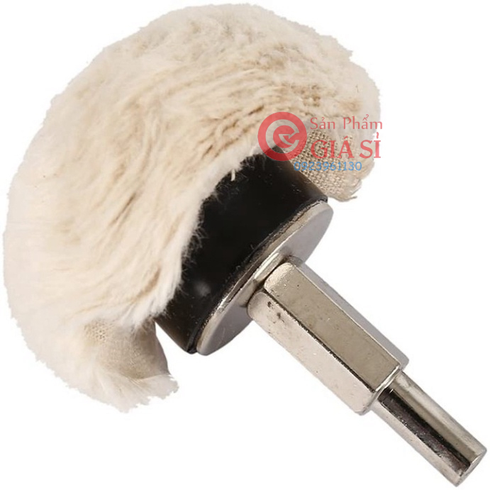 Bộ 5 đầu phớt lông cừu đánh bóng xe Phớt đánh bóng xe con xe gắn máy inox gắn cho máy khoan - Chổi đánh bóng ❤️freeship❤