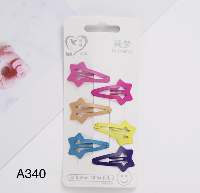 Set 6 kẹp mái màu dễ thương