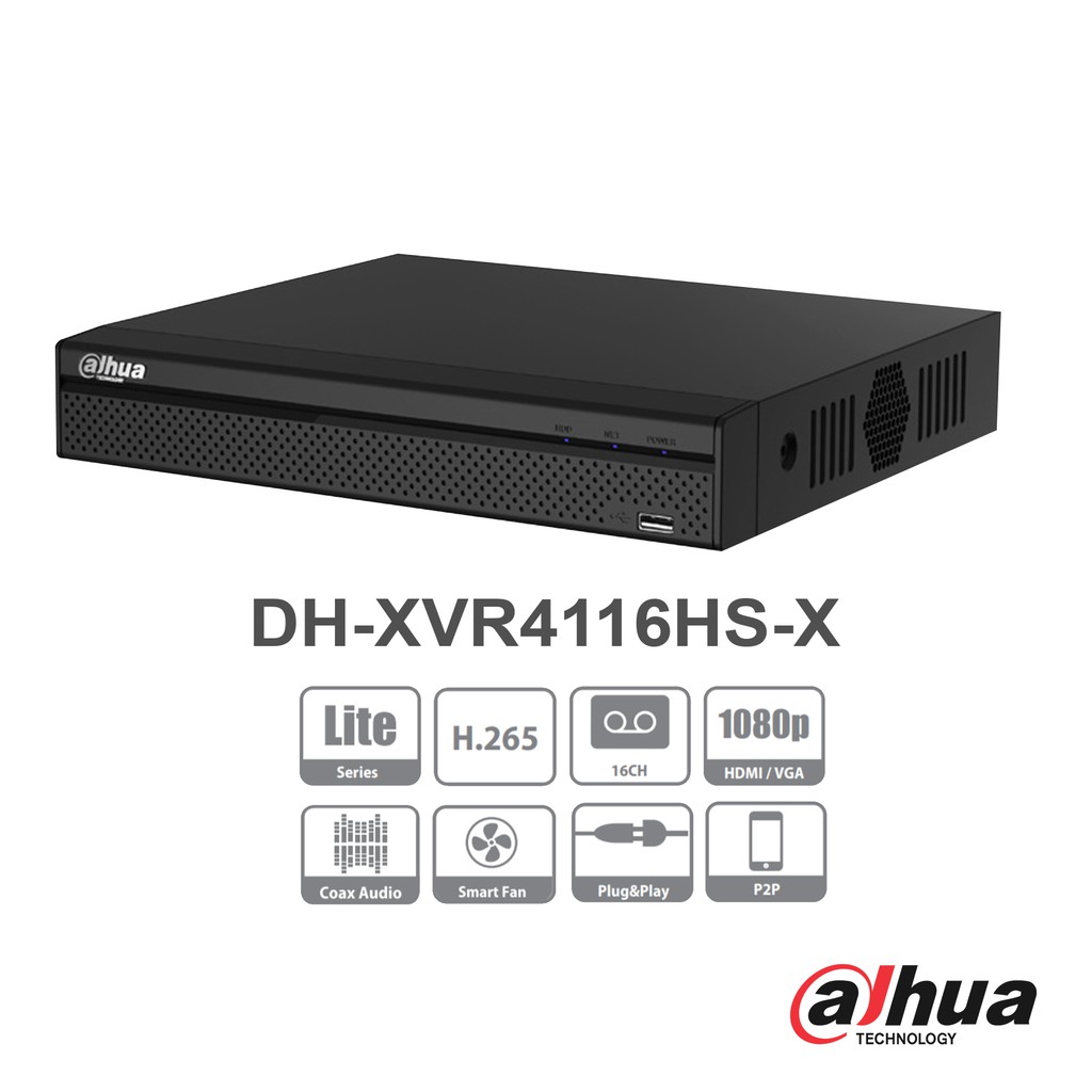 Đầu ghi hình HDCVI/TVI/AHD và IP 16 kênh DAHUA XVR4116HS-X