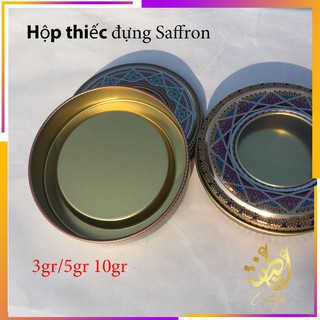 Hộp thiếc đựng Saffron nhụy hoa nghệ tây, đựng gia vị, mỹ phẩm
