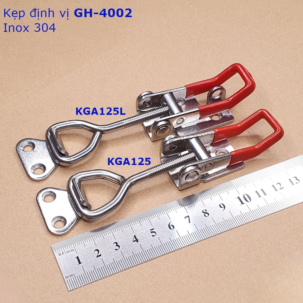 Khóa gài, cam kẹp GH-4002 chất liệu inox 304 dài 127mm - KGA125