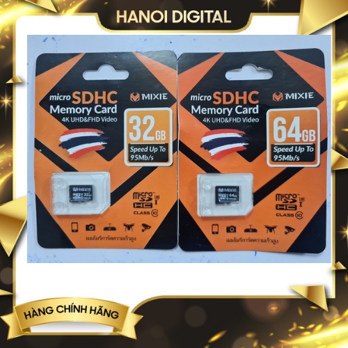 THẺ NHỚ MIXIE Micro SD Mixie 32GB/64GB/128Gb Class 10 Chuyên dụng cho Camera IP - Bảo Hành 3 năm