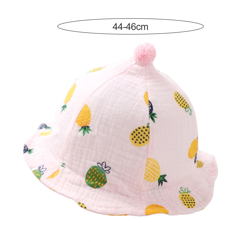 ledmarket Sun Hat Cartoon Fruit Print Sun Protection Skin Friendly Baby Unisex Fisherman Cap for Outdoor