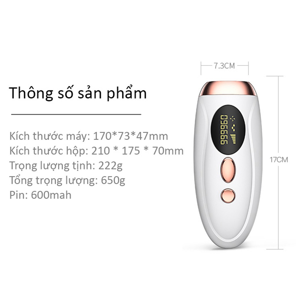 Bộ sản phẩm chăm sóc cơ thể: Lược gội đầu Maseki &amp; Máy triệt lông IPL