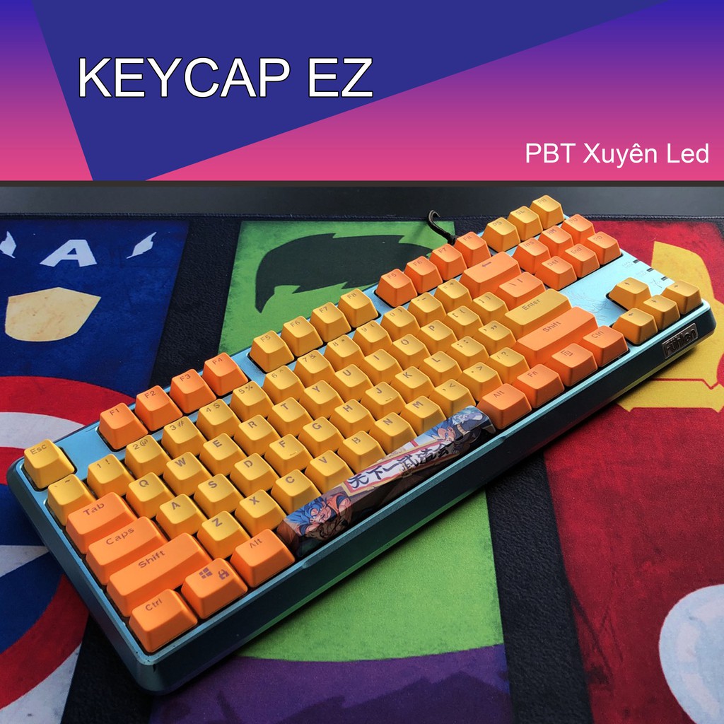 Keycap PBT Xuyên Led Giá Rẻ 104 phím.