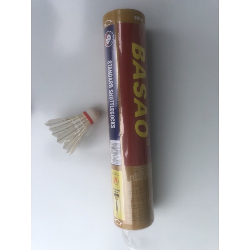 Ống cầu lông Basao đai đỏ - 10 quả/ ống
