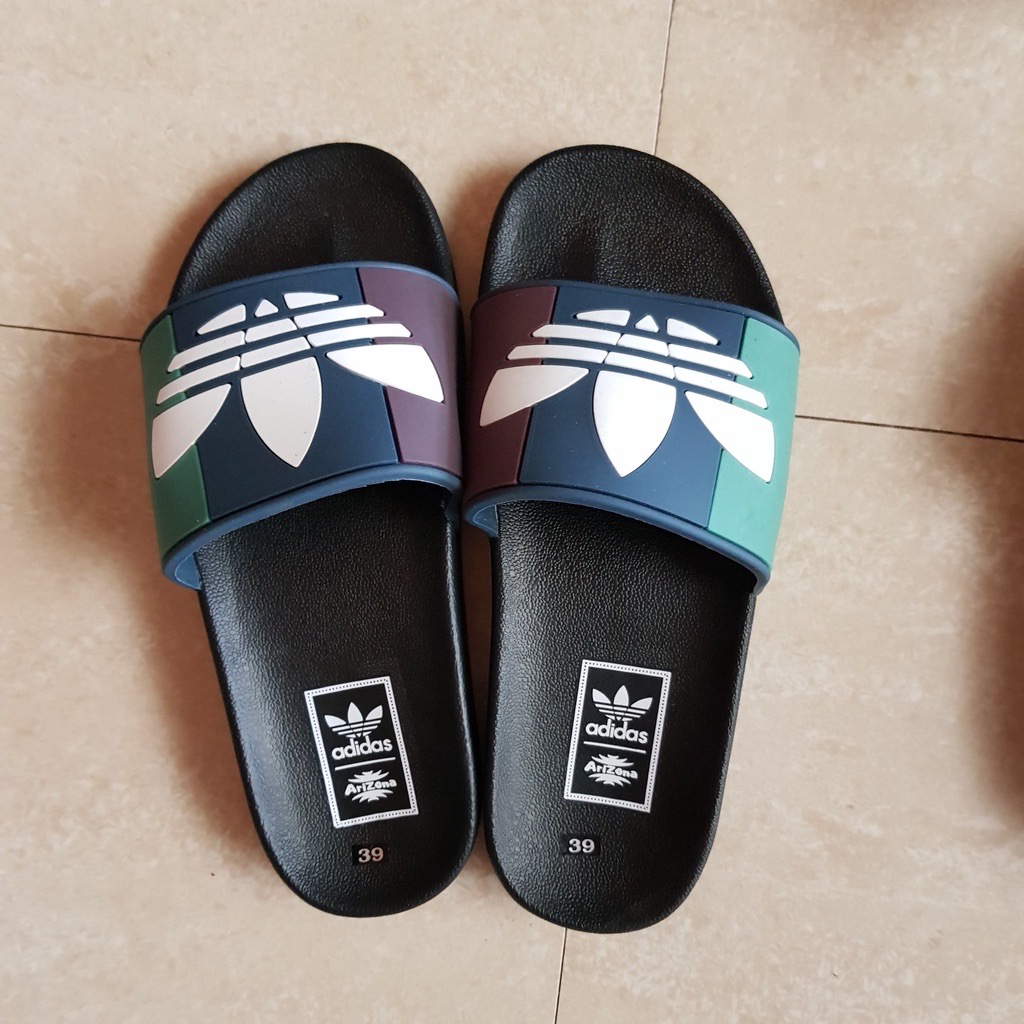 Dép Adidas Quai Ngang Hình Bông Lúa Quai Dán : Ảnh Shop Tự Chụp 100%