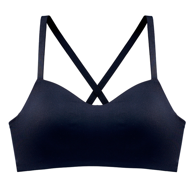 2020 new lingerie women's bra, yoga, fitness, cross-back sports bra without rims and traces.