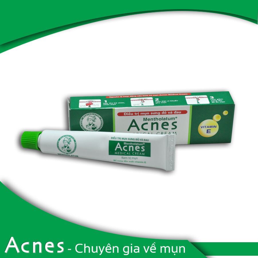 Kem Ngừa mụn sưng đỏ và đau Acnes Medical Cream 18g