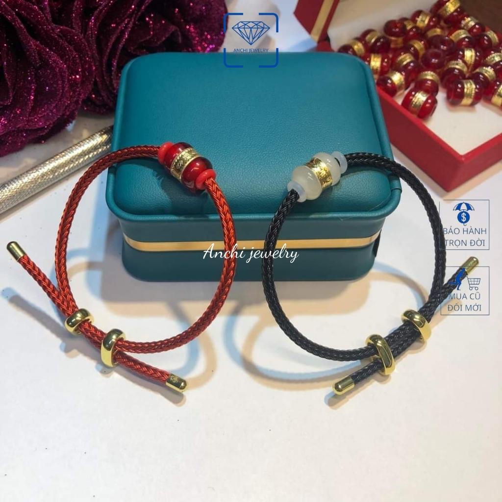 Vòng tay lu thống đá mã não phong thuỷ mệnh kim / mộc / thủy / hỏa / thổ. Anchi jewelry
