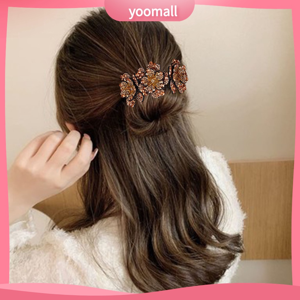 Yomall♡ Kẹp Tóc Càng Cua Đính Đá Nhiều Màu Sắc Tạo Kiểu Tóc