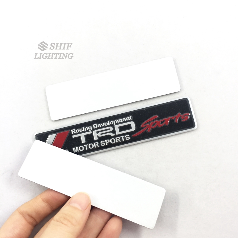 1 x Aluminum TRD SPORT TOYOTA Logo Car Auto Decorative Rear Emblem Badge Sticker Decal For TOYOTA