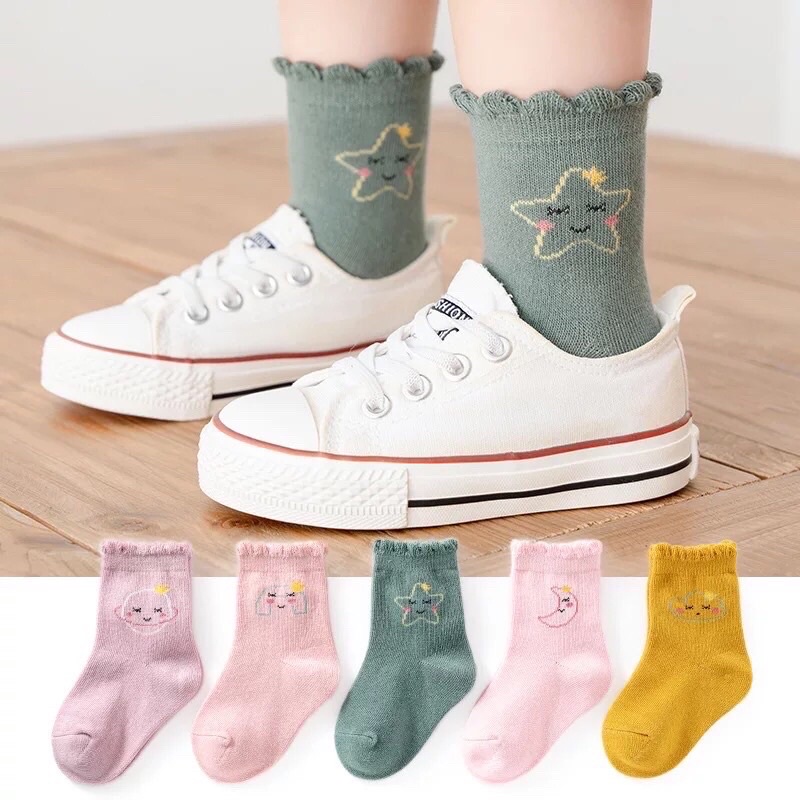 Tất Trẻ em cao cấp loại dày, tất len cao cổ cho bé 0-14 tuổi, hàng len cotton đẹp