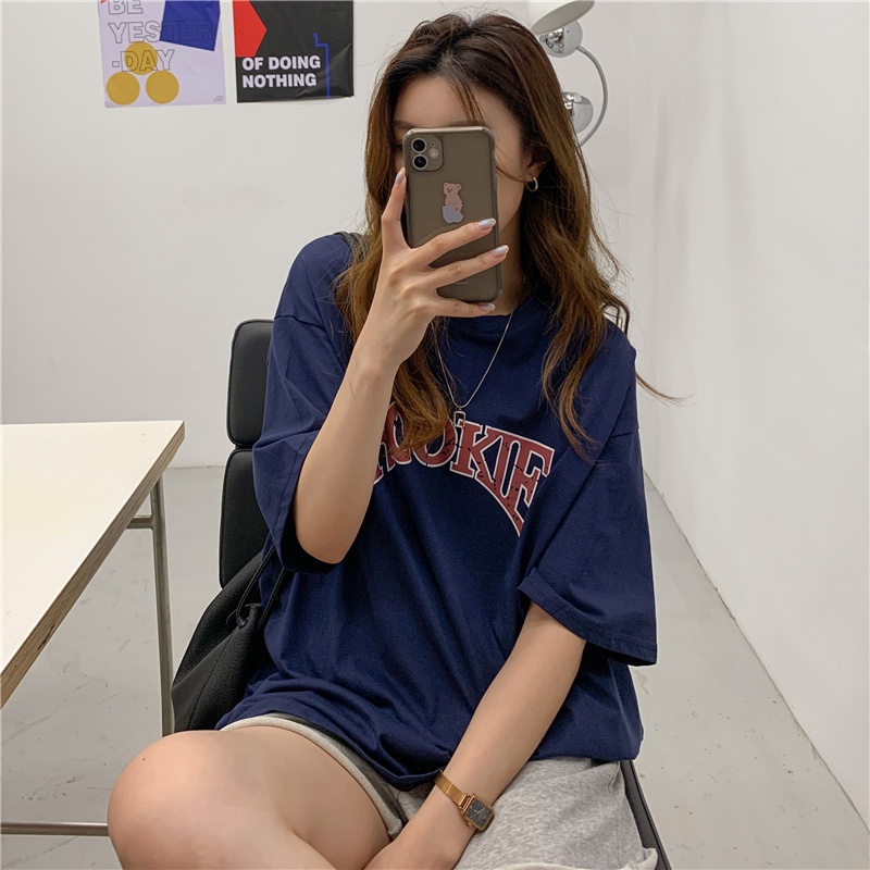 Áo Thun Nữ Ngắn Tay Cổ Tròn Thời Trang Hàn