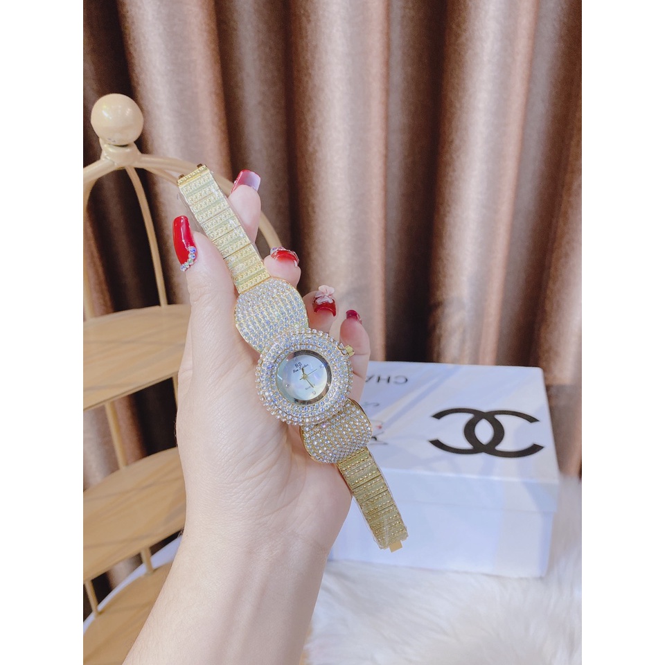 Đồng hồ nữ BS lắc cánh hoa anh đào full đá | BigBuy360 - bigbuy360.vn
