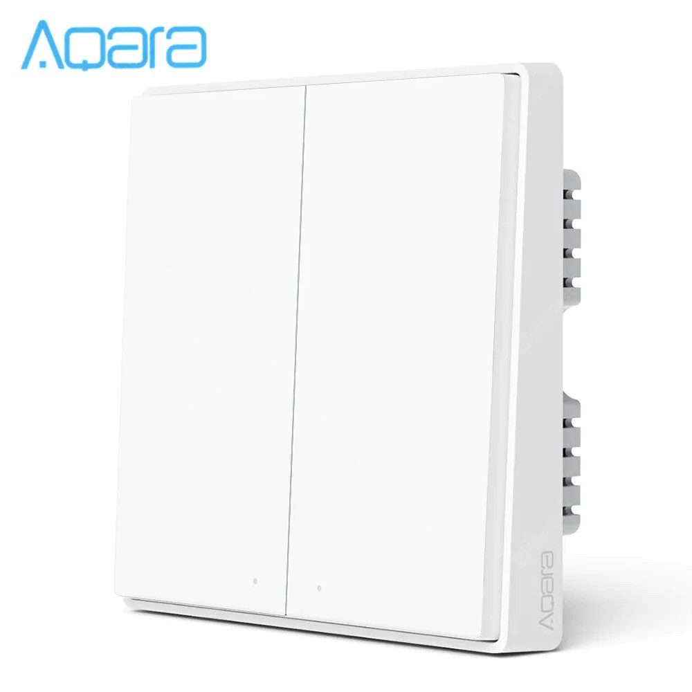 Công tắc âm tường Xiaomi - Aqara D1 không cần dây N bản mới 2020 - có đèn báo, hỗ3333 trợ homekit, 1-2-3 nút bản Zigbee