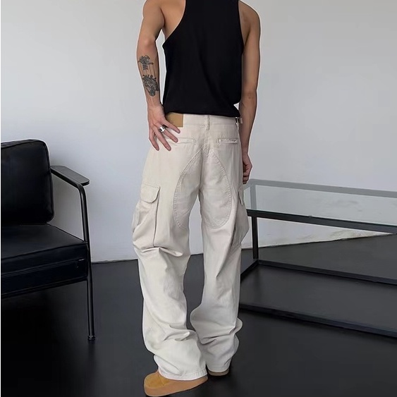 Quần túi hộp nam Lưng Cao Phong Cách Thời Trang Hiphop Dành cargo pants nam quần yếm nữ nam giới bigsize quần nữ