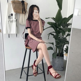 Váy body kẻ