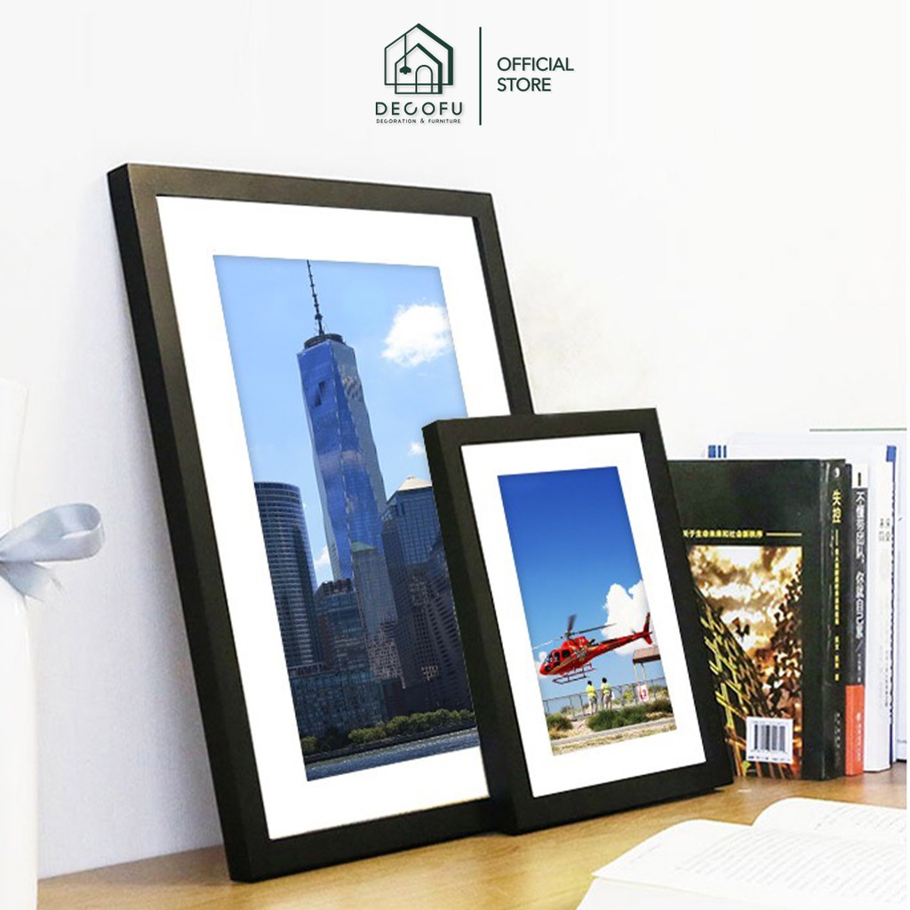 Khung tranh A4 Decofu, khung ảnh treo tường 21x30 viền trơn và giả gỗ các màu | BigBuy360 - bigbuy360.vn