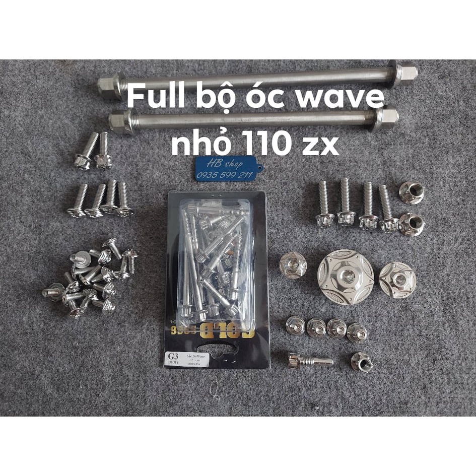 FULL ÓC SALAYA INOX 304 XE WAVE NHỎ WAVE THÁI ZX 110