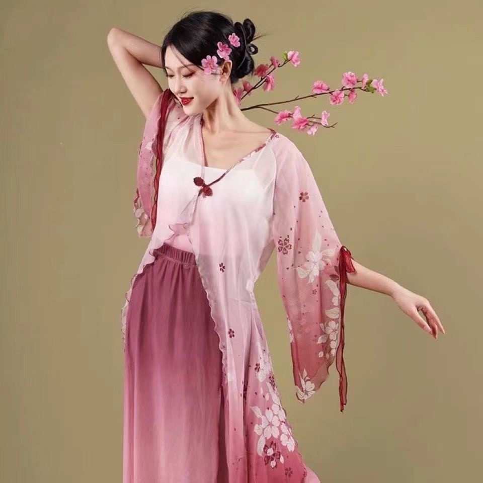 Trang Phục Sườn Xám Truyền Thống Trung Hoa Màu Sắc Gradient Dành Cho Nữ