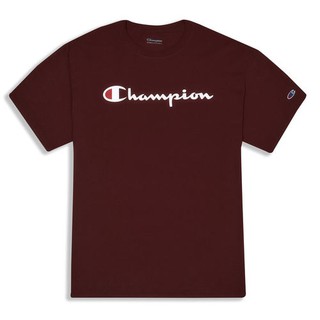 áo Champion Logo trước ngực loại vải GT cao cấp màu Đỏ Mận Maroon
