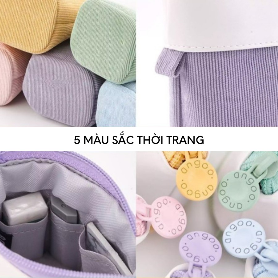 Túi bút vải đựng bút pop-up case nhiều ngăn, dễ thương cho học sinh - CrabThing