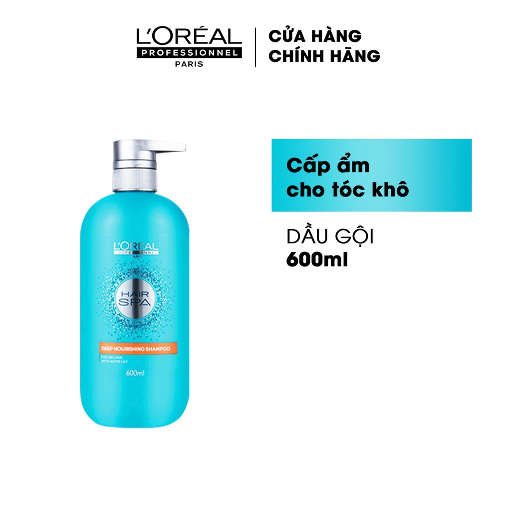 Dầu gội LOreal Professionnel chăm sóc cấp ẩm cho tóc khô Hair Spa 600ml