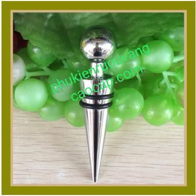 Nút đậy chai rượu vang  nhựa mạ inox