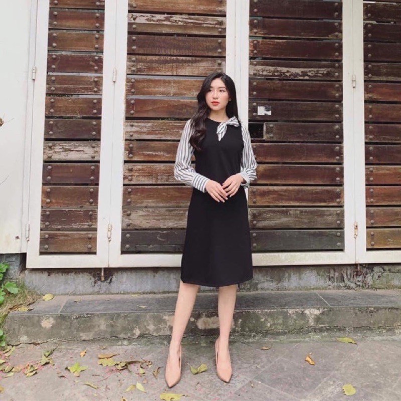 [QUÀ TẶNG LÀ CHUN TÓC NHIỀU MÀU NỮ TÍNH DAI DẺO MỀM] Đầm nữ công sở dáng suông | BigBuy360 - bigbuy360.vn