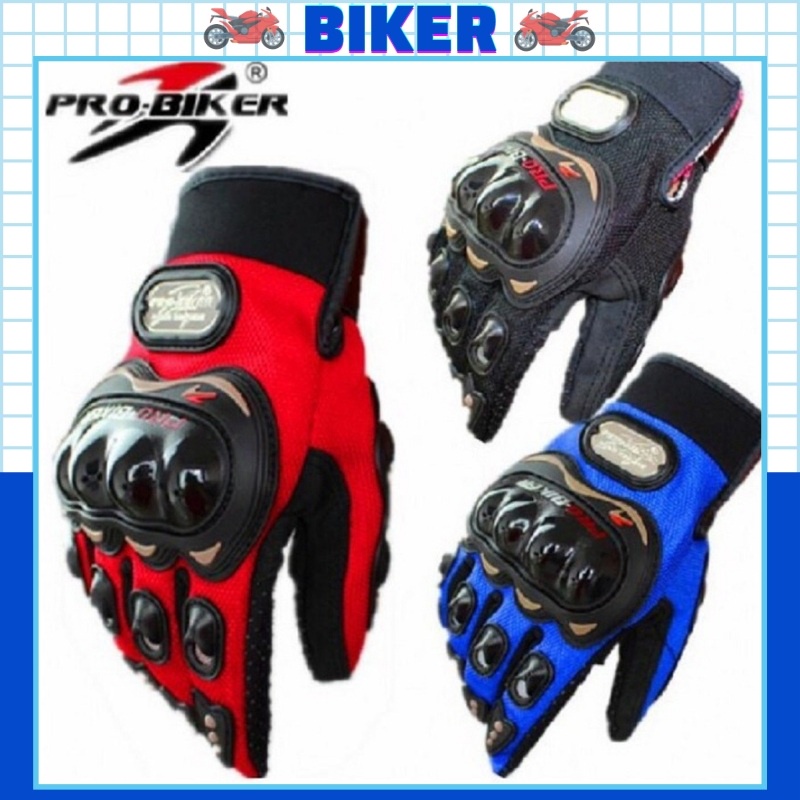 ✔️ Găng Tay Xe Máy, Đi Phượt Probiker Full DÀI Ngón Có Gù Nhựa - CHUYÊN SỈ ĐỒ PHƯỢT