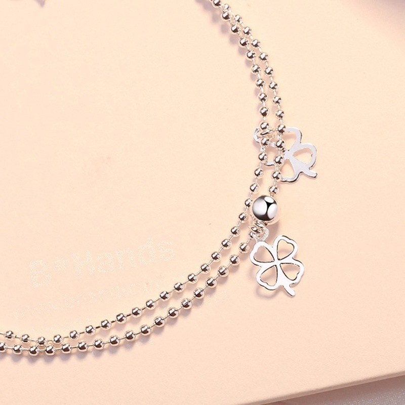 Lắc tay bạch kim hình chiếc lá may mắn - LIONKING