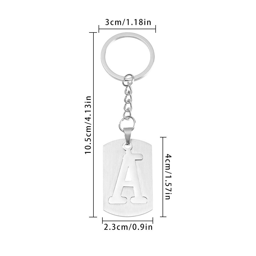 Móc Khóa Mặt Hình 26 Chữ Cái Alphabet Độc Đáo Z