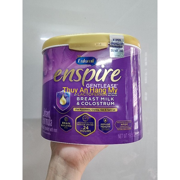 Sữa bột Enfamil Enspire Gentlease dành cho trẻ khó tiêu, nôn trớ 553g date 2023