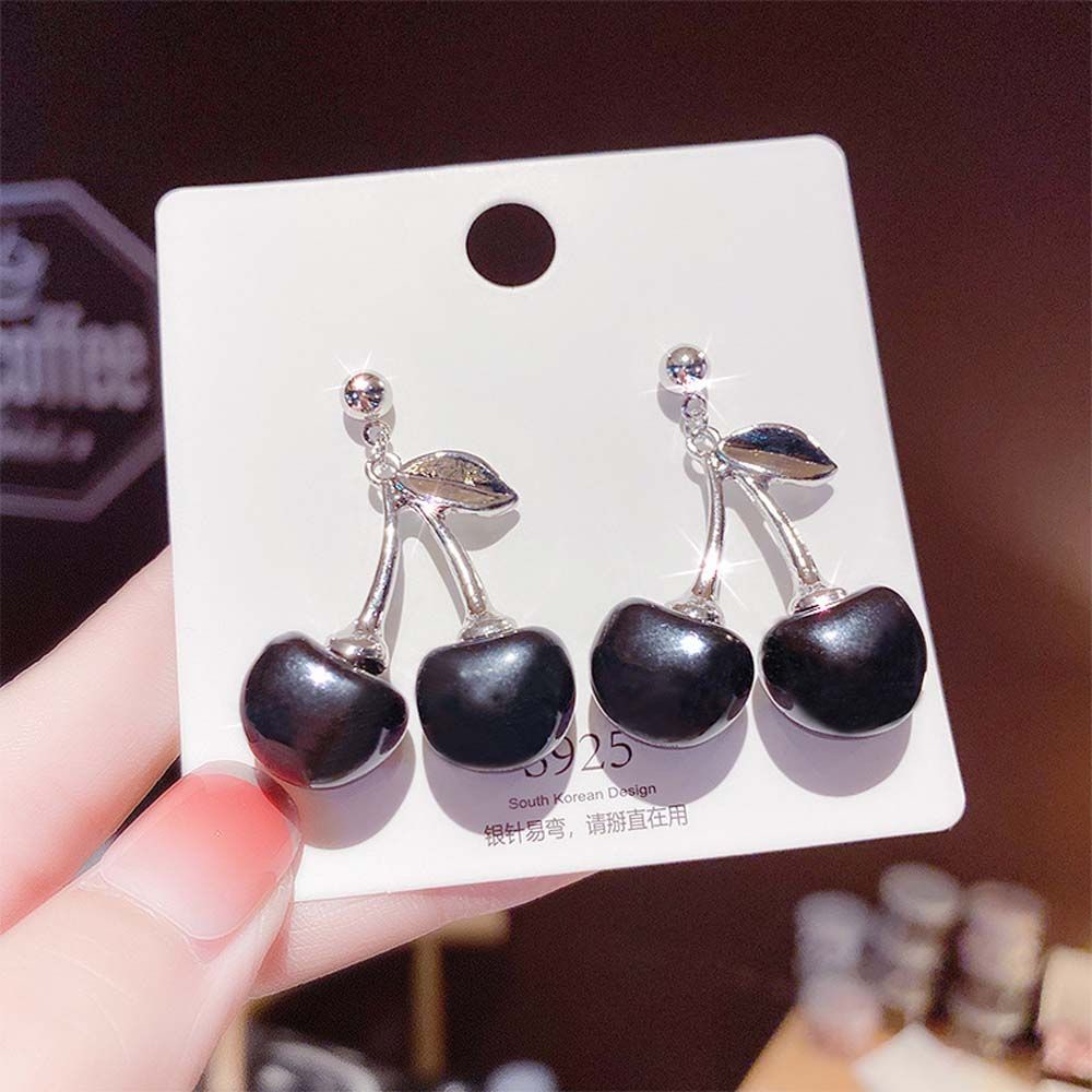 Bông tai hình trái cherry dễ thương phong cách Hàn Quốc cho nữ